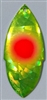 Size 7 SKS Series Blade/Holographic Chartruese SG Foil w/Red Dot/AKA "Sun Spot"/2 Pack