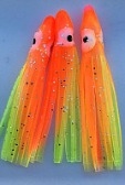 1.5" Squid Body/Chartreuse/Orange UV /6 Pack