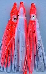 2.5" Squid Body/Flame/White Two Tone UV/6 Pack