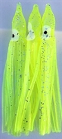 3" Squid Body/Chartreuse UV/6 Pack