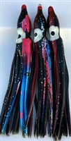 3" Squid Body/Black w/Laser Belly/5 Pack