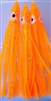 3.5" Squid Body/Fluorescent Orange UV/5 Pack