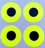 3/4" Round Dot/Chartreuse Contrast Dot/24 Pack