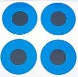 3/4" Round Dot/Blue Contrast Dot/24 Pack