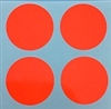 5/8" Round Dot/Fluorescent Red/30 Pack