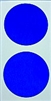7/8" Round Dot/Blue Chrome/24 Pack