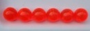 Size 6mm Round Bead/Fluorescent Red/100 Pack