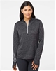 Adidas - Women's Brushed Terry Heathered Quarter-Zip Pullover