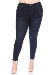 ED-18023X Dk.Indigo Wash plus skinny jeans