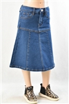RK-79242K Indigo girls mid length skirt