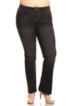SG-16372X Black plus boot cut jeans