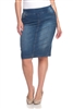 SG-77104XW Vintage Wash middle length skirt