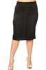 SG-77104XXU Black Wash middle length skirt