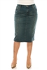 SG-77105XE Vintage Wash Calf length skirt