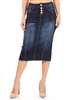 SG-77873E-Dk.Indigo calf length skirt