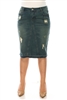 SG-79005XA Vintage Wash middle length skirt