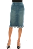 SG-79039 Vintage Wash middle length skirt