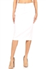 SG-79174A White calf length skirt