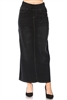 SG-87241Q Black Wash long skirt