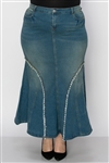 SG-87932X Vintage Wash long skirt
