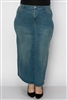 SG-89064X Vintage Wash long skirt