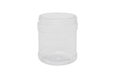 8 oz JAR CLEAR 16 GR Wide Mouth Cosmetic PVC 70-400<span class='noshowcode'> s8oz </span>