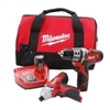 Milwaukee Kit, 2- Tool - M12 Hammer Drill/Driver and Impact