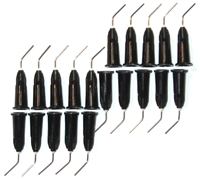 Opaque Black Luer Lock Applicator Tips - Quantity 100