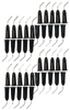 Sealant Opaque Black Luer Lock Applicator Tips - Quantity 100