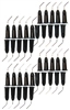 Sealant Opaque Black Luer Lock Applicator Tips - Quantity 20