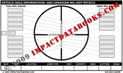 USO Canadian Mil-Dot Reticle (Laminated)