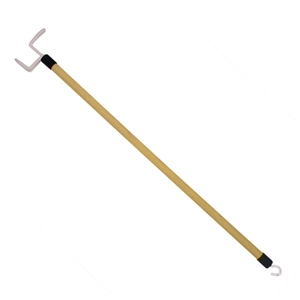 Economy Lightweight Wooden Dressing Aid Stick with Small C Hook - 27"