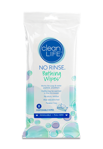 CleanLife No Rinse® Bathing Wipes