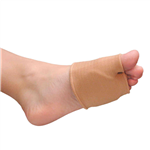 Visco-Gel Metatarsal Beige Protection Sleeve for bottom of foot pain, available in small or large for left or right foot.