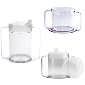 Providence Spillproof Independence 2-Handle Plastic Mug w/Lids