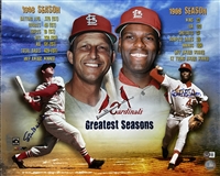 16x20 Bob Gibson & Stan Musial autographed print "Greatest Seasons"