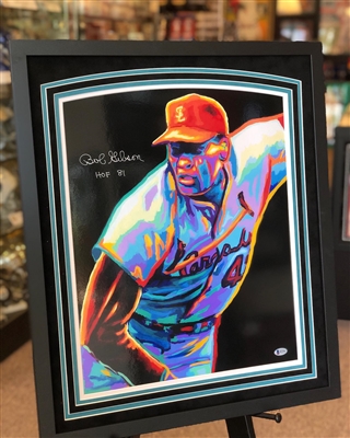 16x24" autographed 3D print of Bob Gibson by Steven Walden