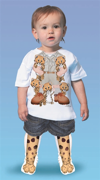 Cheetah Chap Paws T-shirt & Sock Combo