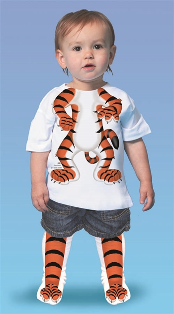 Tiger Body Paws T-shirt & Sock Combo