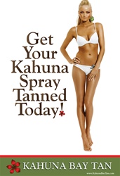 Kahuna Bay Tan Sunless Tanning Poster