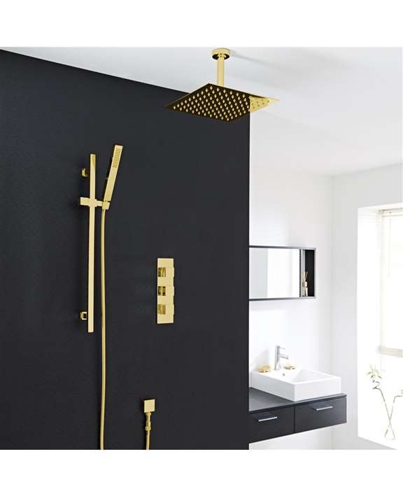 FontanaShowers Fontana Gold Rain Shower System