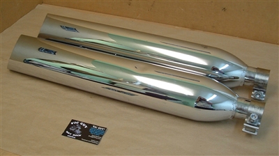 06 & Newer Victory Kingpin Vegas Chrome Muffler Set - Damaged