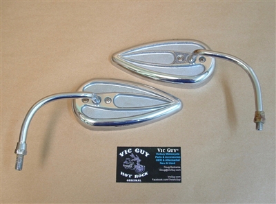 Arlen Ness Chrome Teardrop Mirrors