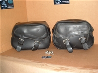 Victory Leather Saddlebags Set + Lock & Ride Brackets  - Vegas, Gunner Highball Kingpin