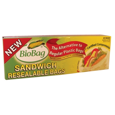 BioBag Resealable Sandwich Bags - Case or box