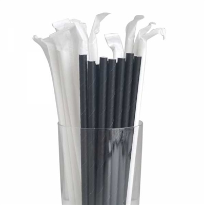 Jumbo Regular Wrapped Straws- case of 5000