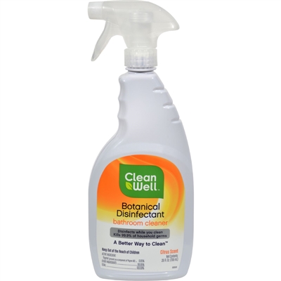 CleanWell Bathroom Disinfectant Cleaner  Citrus Scent- 26 fl oz