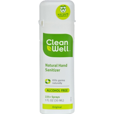 CleanWell All-Natural Hand Sanitizer Spray Alcohol-Free - 1 fl oz - Case of 24