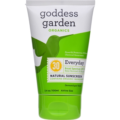 Goddess Garden Organic Sunscreen - Natural SPF 30 Lotion - 3.4 oz