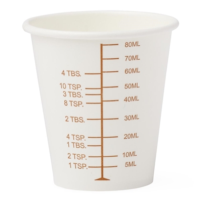 Graduated Disposable Paper Cup- 3 oz  125/pk